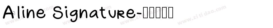 Aline Signature字体转换